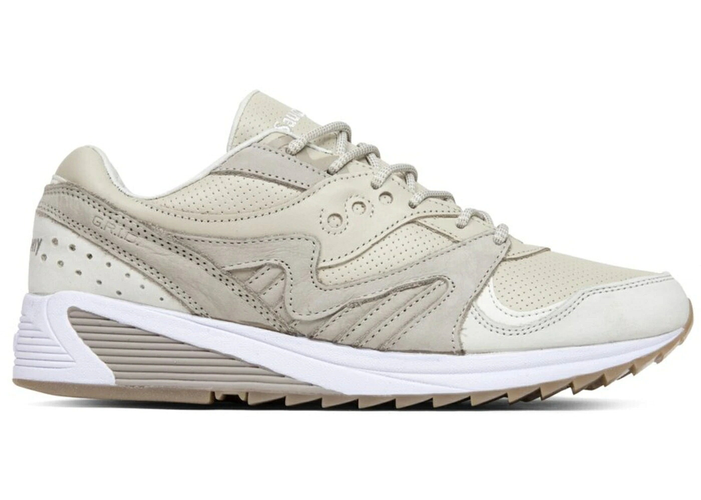 サッカニー 砂色 沙子 白いこと 白いこと スニーカー メンズ SAUCONY GRID 8000 DESERT / SAND WHITE