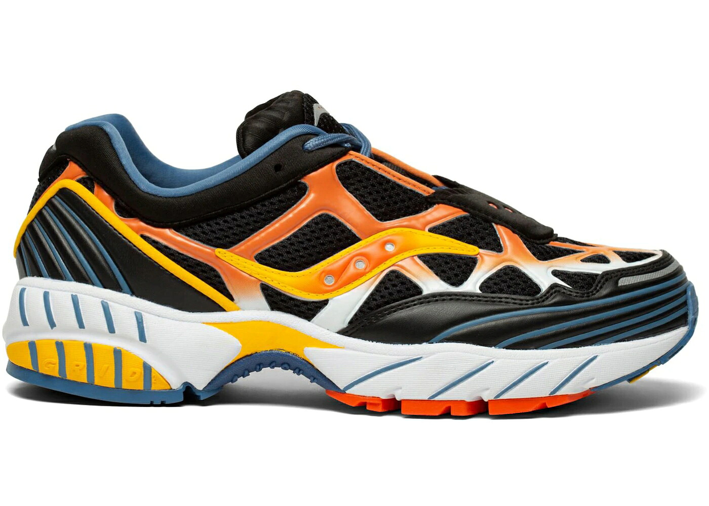 サッカニー 黒いこと 黒いこと 橙 オレンジ色 黄味がかった 黄色 スニーカー メンズ SAUCONY GRID WEB BLACK ORANGE / BLACK ORANGE YELLOW