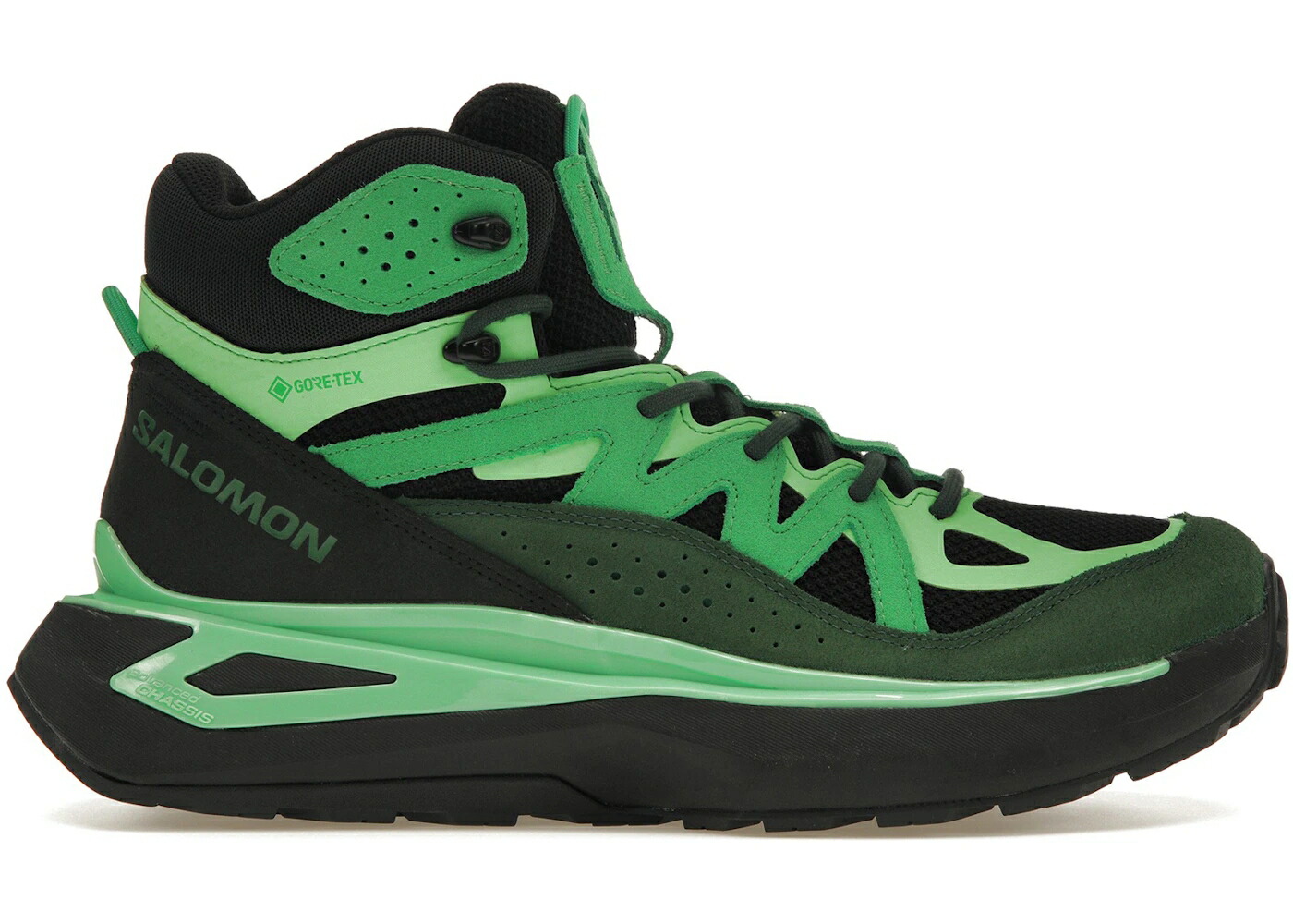 サロモン ミッド ゴアテックス 緑 グリーン 黒色 ブラック スニーカー メンズ SALOMON ODYSSEY ELMT MID GORE-TEX EDEN BRIGHT GREEN BLACK / EDEN BRIGHT GREEN BLACK