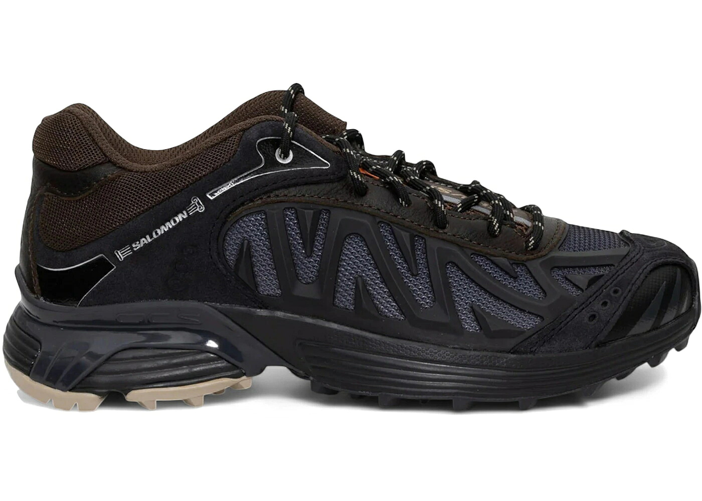 サロモン 黒色 ブラック 茶色 ブラウン スニーカー メンズ SALOMON XT-WHISPER ARIES BLACK EARTH BROWN / BLACK EARTH BROWN ASPHALT|スニケス