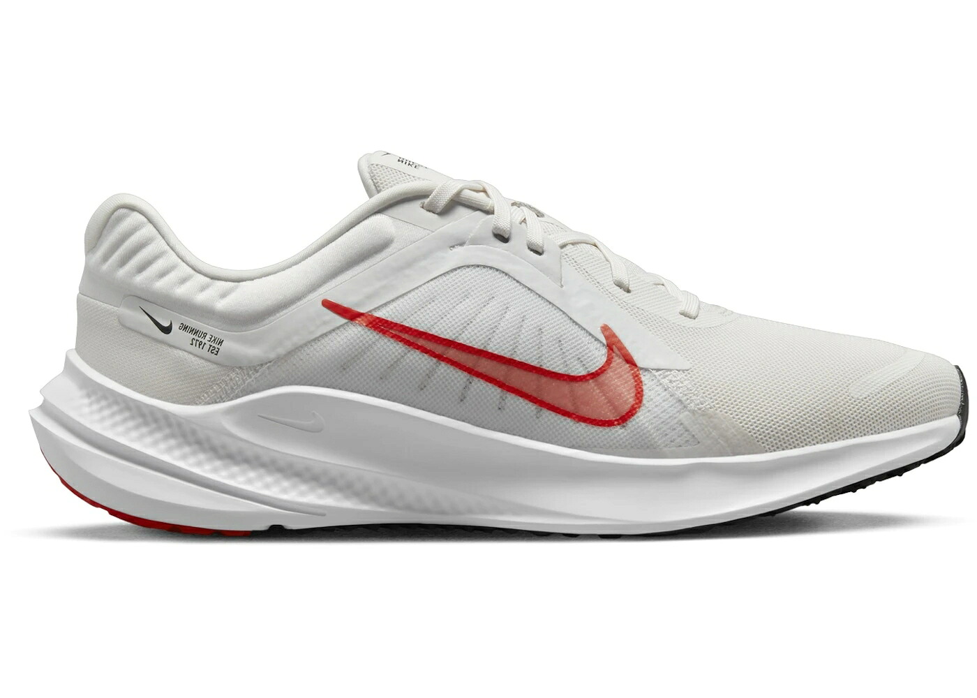ナイキ プラチナム 白色 ホワイト 黒色 ブラック クリムゾン スニーカー メンズ NIKE QUEST 5 PLATINUM TINT WHITE BLACK LIGHT CRIMSON / PLATINUM TINT WHITE BLACK LIGHT