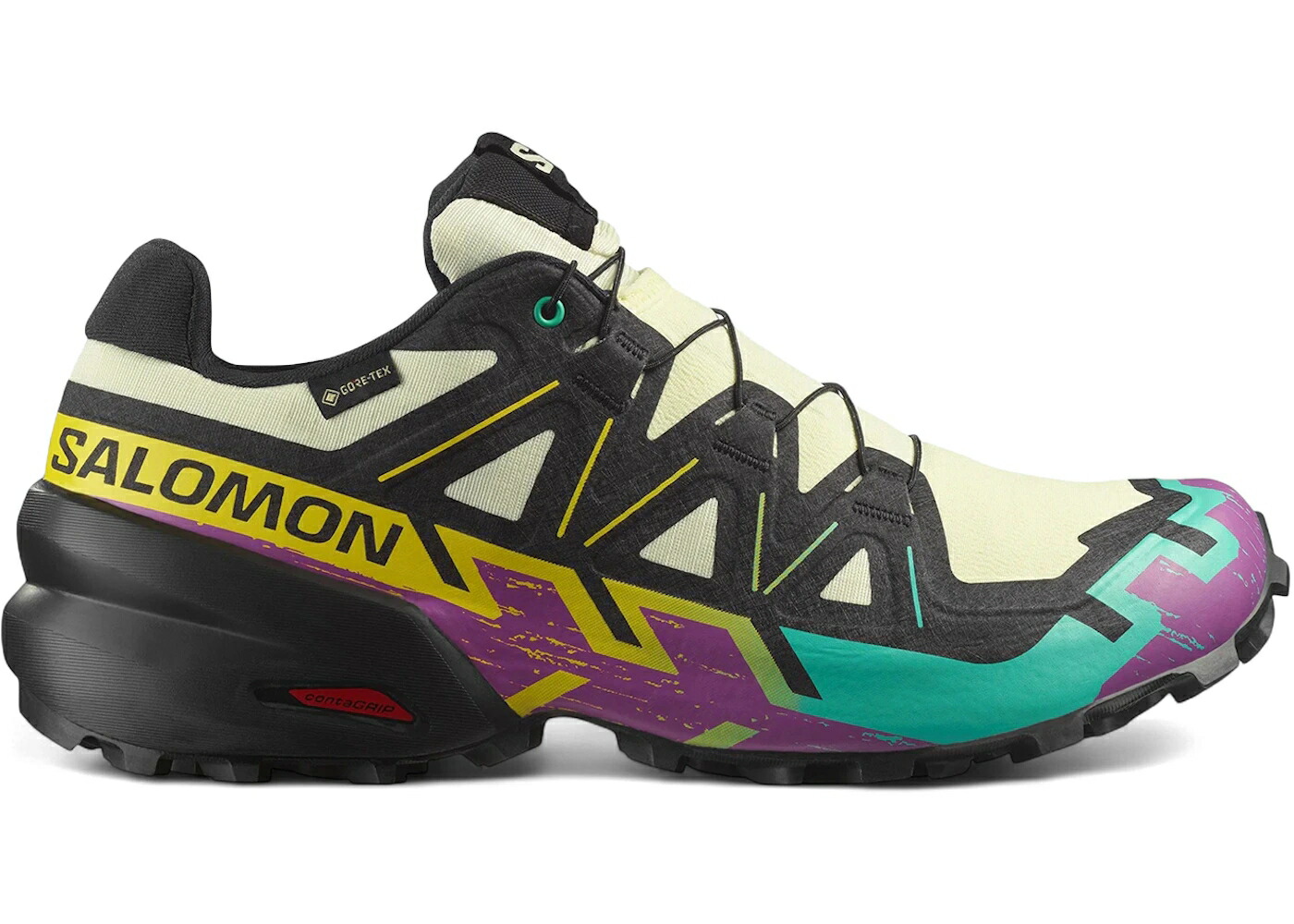 サロモン ゴアテックス 黄味がかった 黄色 黒いこと 黒いこと スニーカー メンズ SALOMON SPEEDCROSS 6 GORE-TEX TRANSPARENT YELLOW WATERFALL / TRANSPARENT YELLOW BLACK