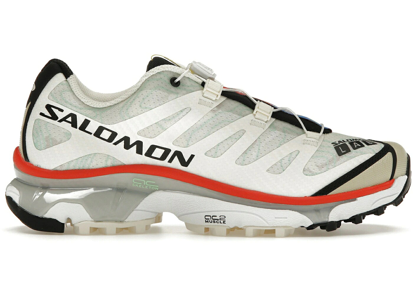 サロモン 白色 ホワイト 赤 レッド スニーカー メンズ SALOMON XT-4 OG WHITE AURORA TOPOGRAPHY / VANILLA ICE WHITE AURORA RED