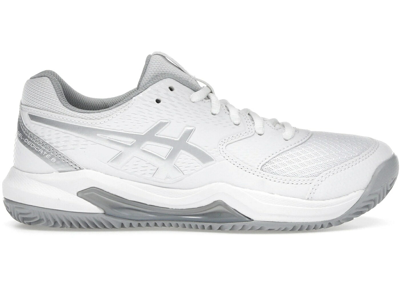 アシックス 白いこと 白いこと 純然たる しろがね色 しろがね色 WOMEN\u0027S スニーカー レディース ASICS GEL-DEDICATE 8 CLAY WHITE PURE SILVER (WOMEN\u0027S) / WHITE PURE SILVER