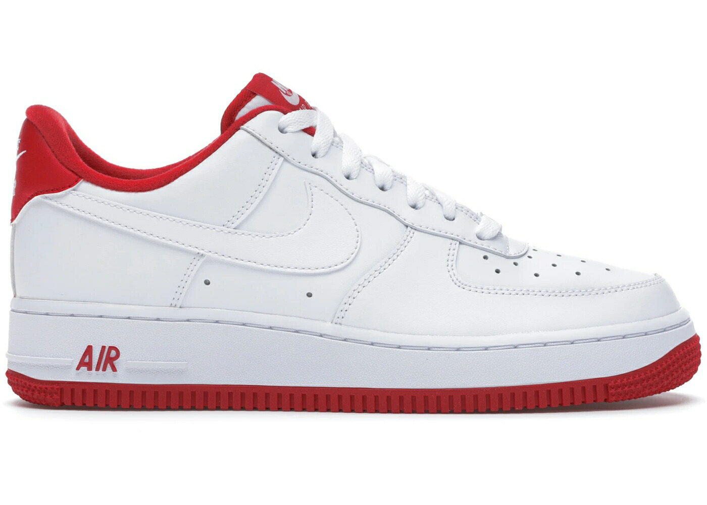 ナイキ 白色 ホワイト 赤 レッド エアフォース スニーカー メンズ NIKE AIR FORCE 1 LOW WHITE UNIVERSITY RED / WHITE UNIVERSITY RED