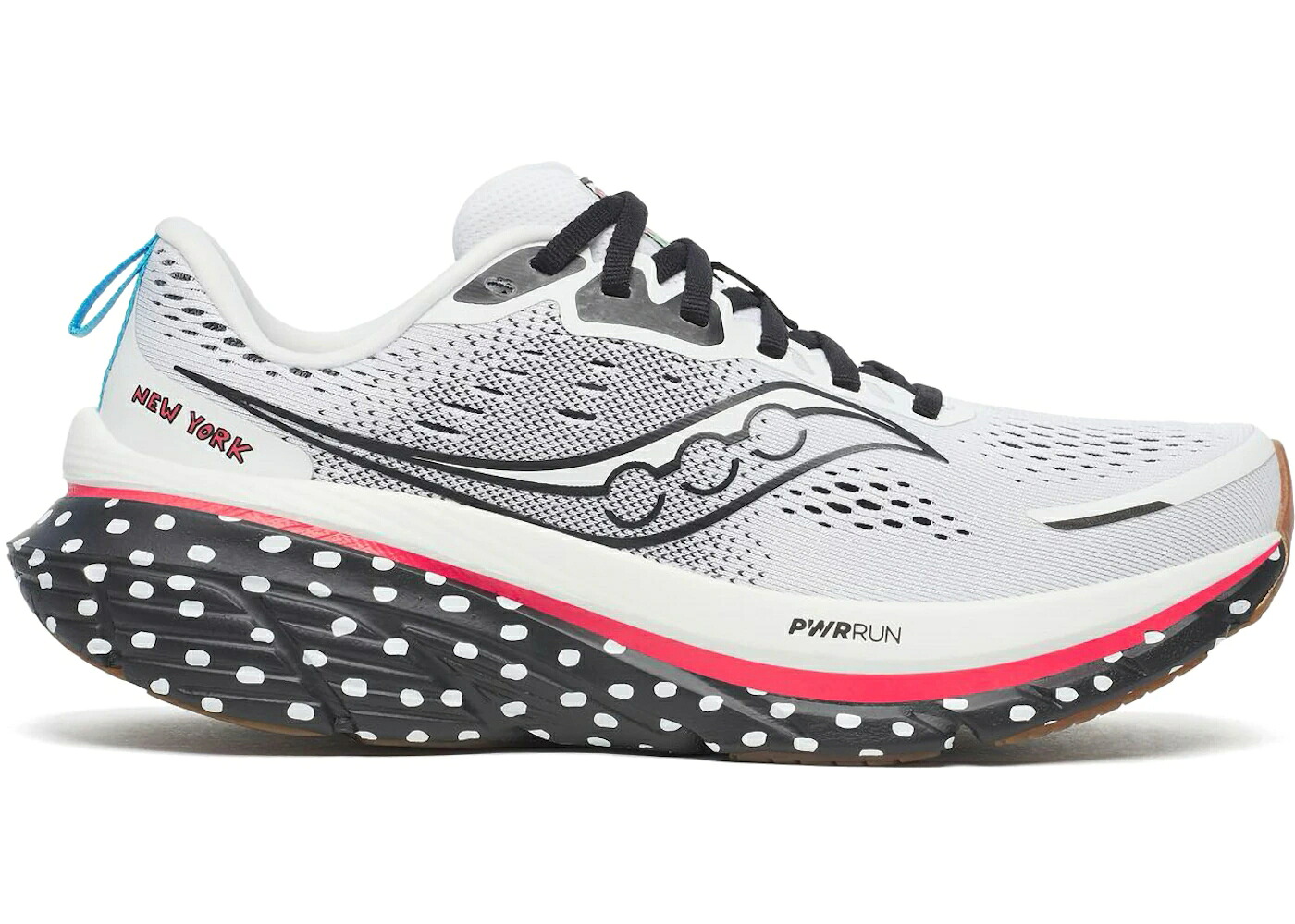 サッカニー 白色 ホワイト 黒色 ブラック WOMEN'S スニーカー レディース SAUCONY GUIDE 18 KEITH HARING NYC MARATHON (WOMEN'S) / WHITE BLACK｜スニケス