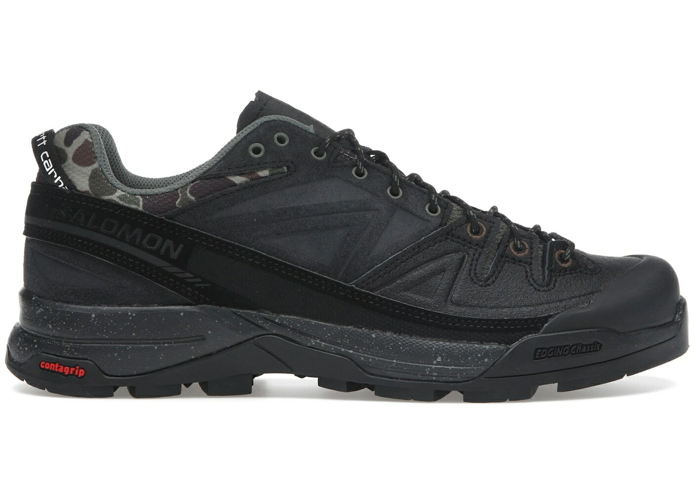 サロモン 黒色 ブラック スニーカー メンズ SALOMON X-ALP CARHARTT WIP BLACK /