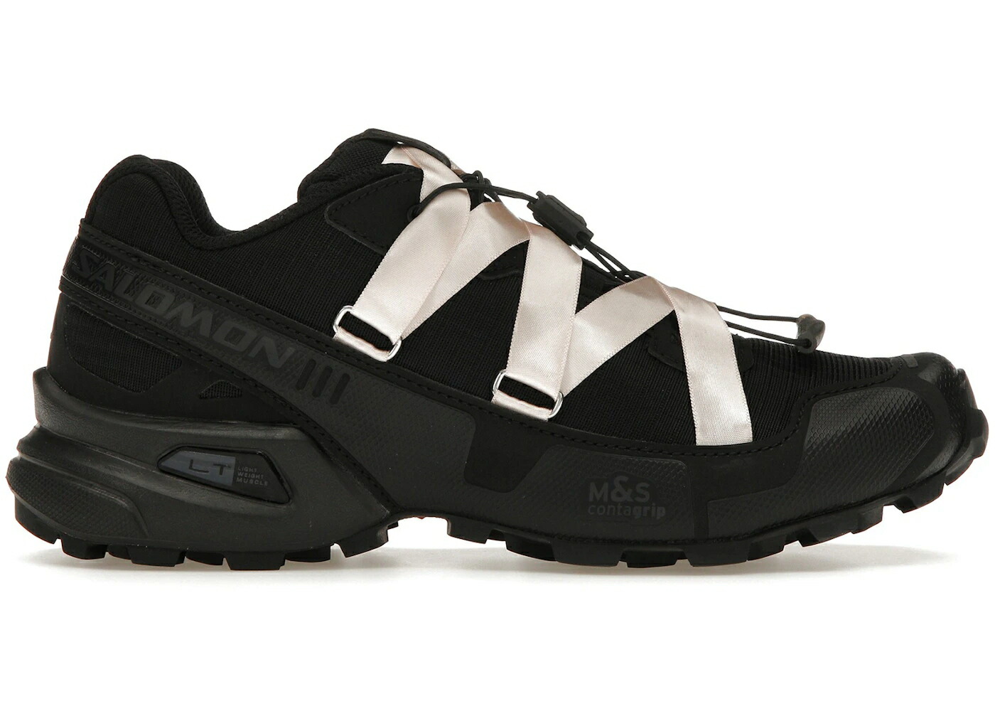 サロモン 黒色 ブラック ピンク スニーカー メンズ SALOMON SPEEDCROSS 3 RIBBON SANDY LIANG BLACK PINK / BLACK CLOUD PINK