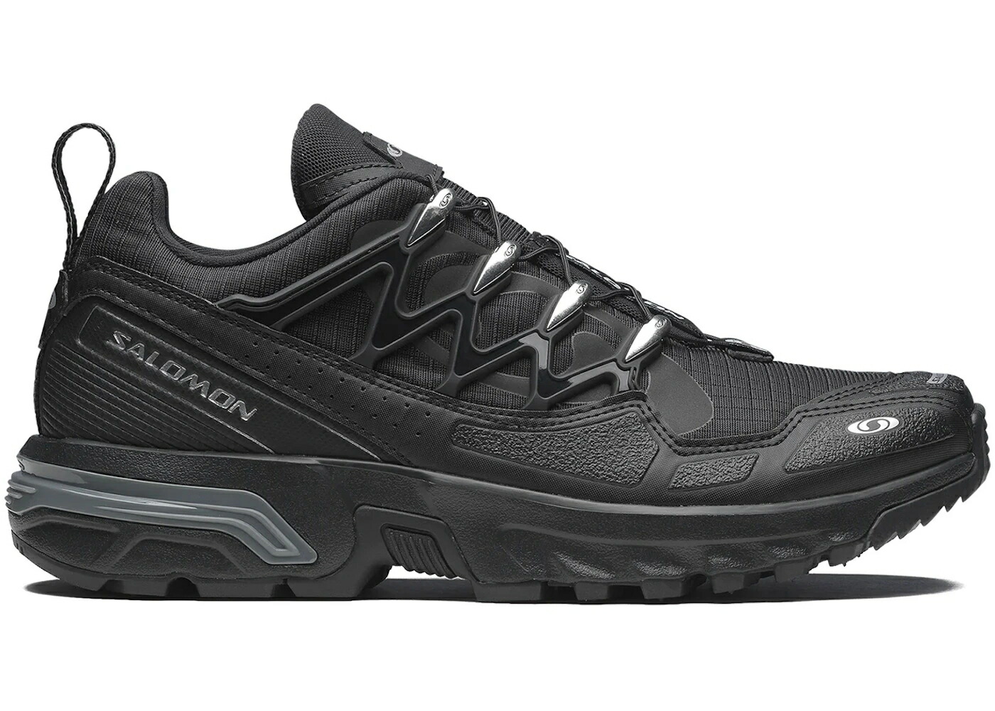 サロモン ナイト 黒色 ブラック 銀色 シルバー ACS+ スニーカー メンズ SALOMON NIGHT PACK / BLACK TURBULENCE FOOTWEAR SILVER