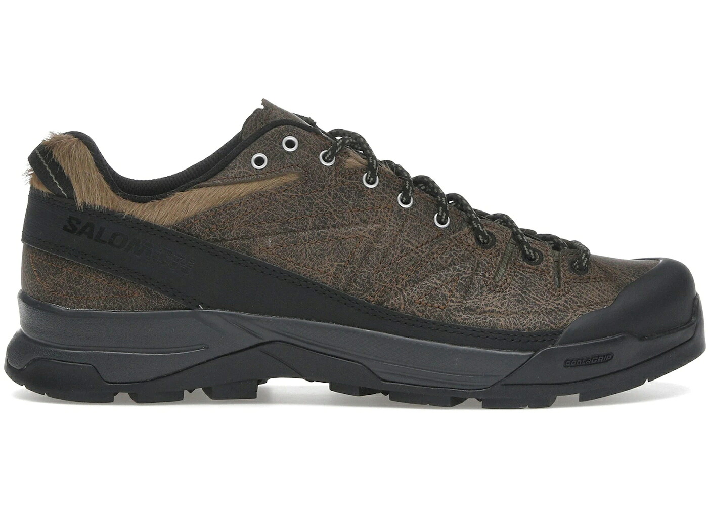サロモン なめし革 黒いこと 黒いこと ディープ スニーカー メンズ SALOMON X-ALP LOW DISTRESSED LEATHER DARK EARTH BLACK / DARK EARTH BLACK DEEP LICHEN