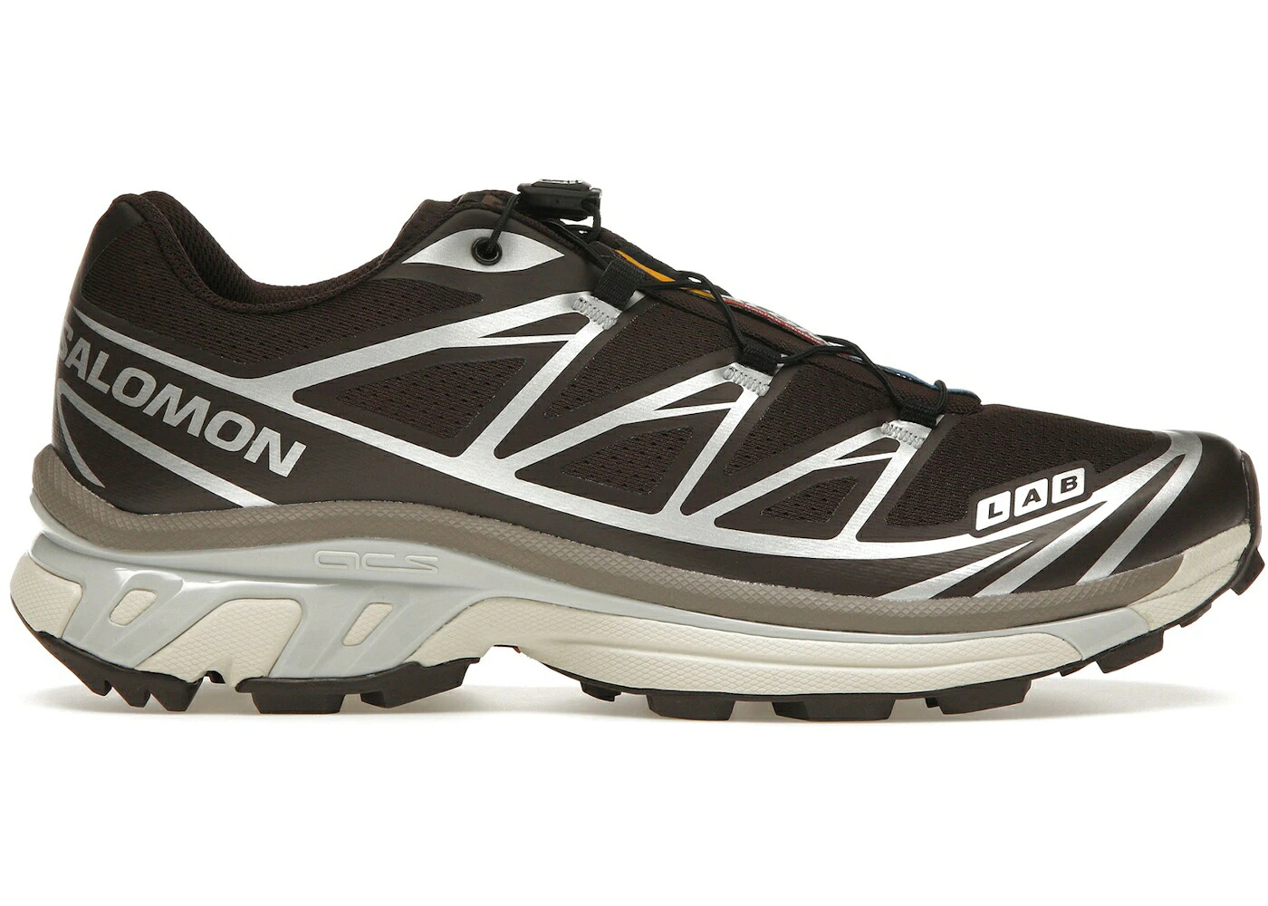 サロモン 黒色 ブラック 銀色 シルバー スニーカー メンズ SALOMON XT-6 BLACK COFFEE / BLACK COFFEE FOOTWEAR SILVER｜スニケス