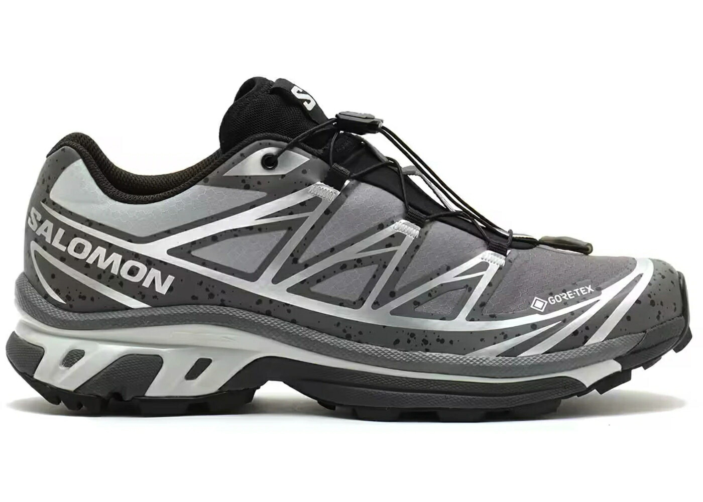 サロモン ゴアテックス 灰色 グレー 銀色 シルバー 黒色 ブラック スニーカー メンズ SALOMON XT-6 GORE-TEX ATMOS CONCRETE JUNGLE / GREY SILVER BLACK｜スニケス