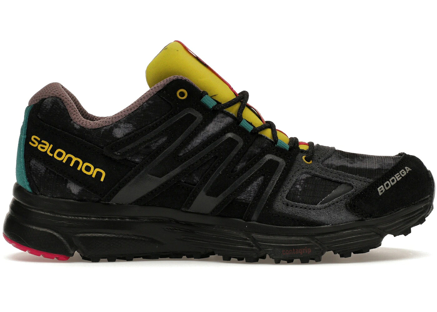 サロモン 黒色 ブラック 緑 グリーン 黄色 イエロー 赤 レッド スニーカー メンズ SALOMON X-MISSION 4 BODEGA FULL BLEED / BLACK GREEN YELLOW RED