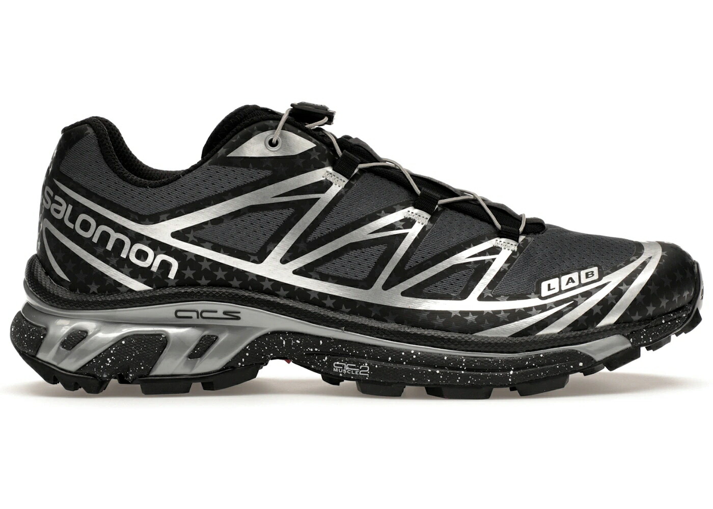 サロモン スターズ 黒いこと 黒いこと しろがね色 しろがね色 スニーカー メンズ SALOMON XT-6 ATMOS STARS COLLIDE / BLACK SILVER
