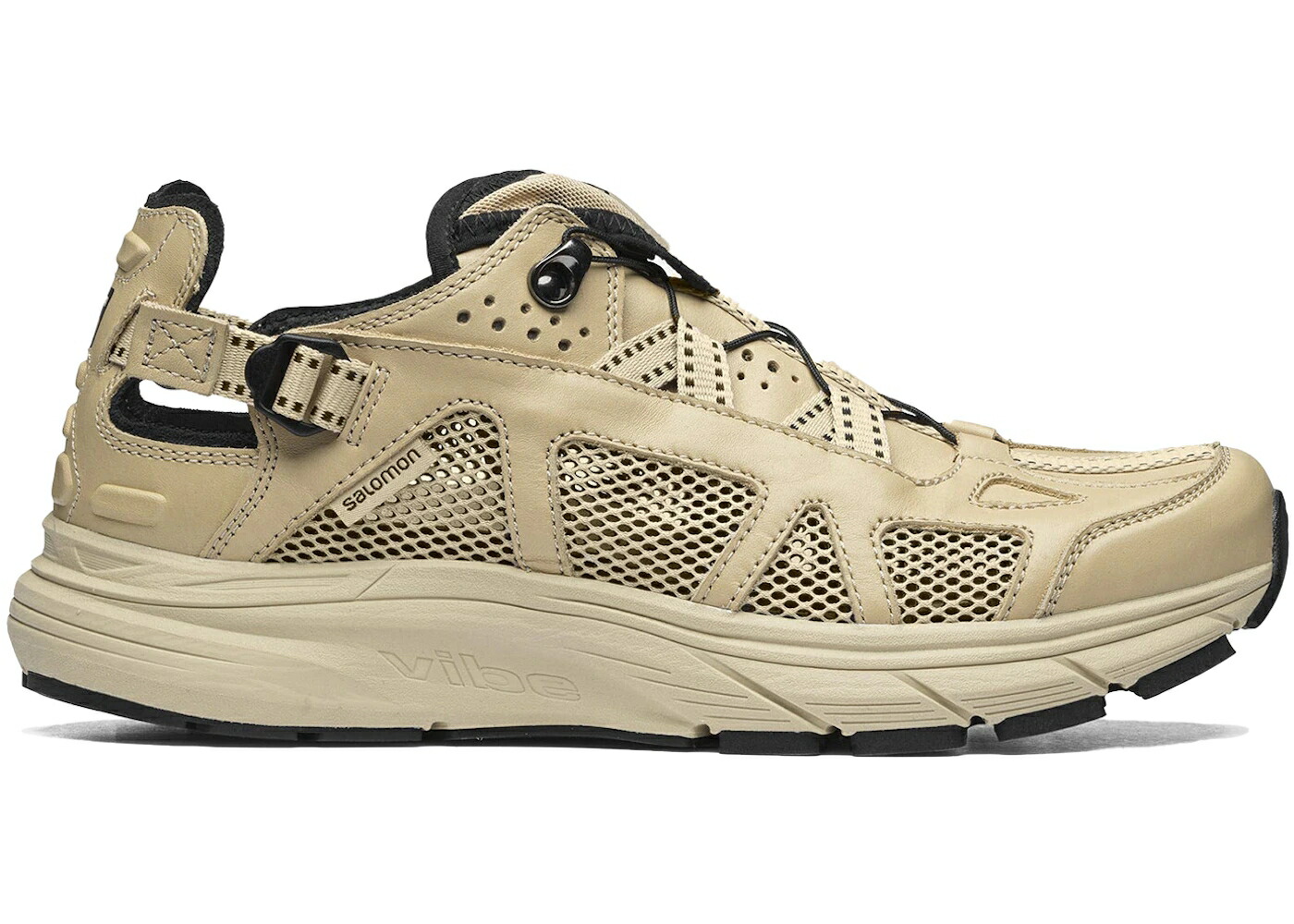 サロモン なめし革 サファリ 黒いこと 黒いこと スニーカー メンズ SALOMON TECHSONIC LEATHER ADVANCED SAFARI / SAFARI SAFARI BLACK