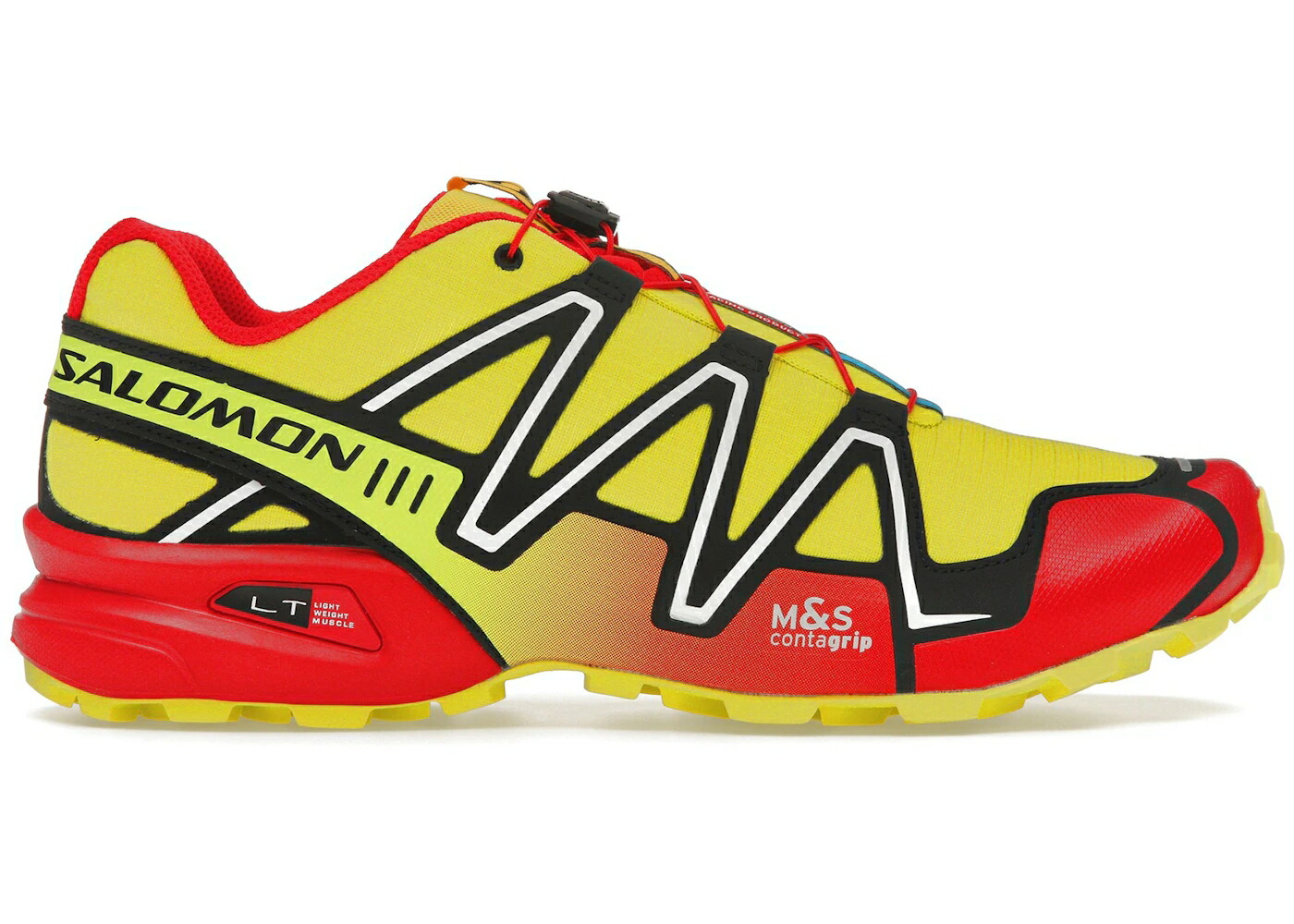 サロモン スプリング ハイ 赤 レッド スニーカー メンズ SALOMON SPEEDCROSS 3 SULPHUR SPRING / SULPHUR SPRING HIGH RISK RED