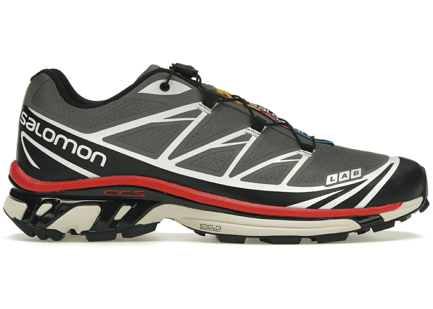 サロモン 赤 レッド 黒色 ブラック スニーカー メンズ SALOMON XT-6 PEWTER AURORA RED / PEWTER BLACK AURORA RED
