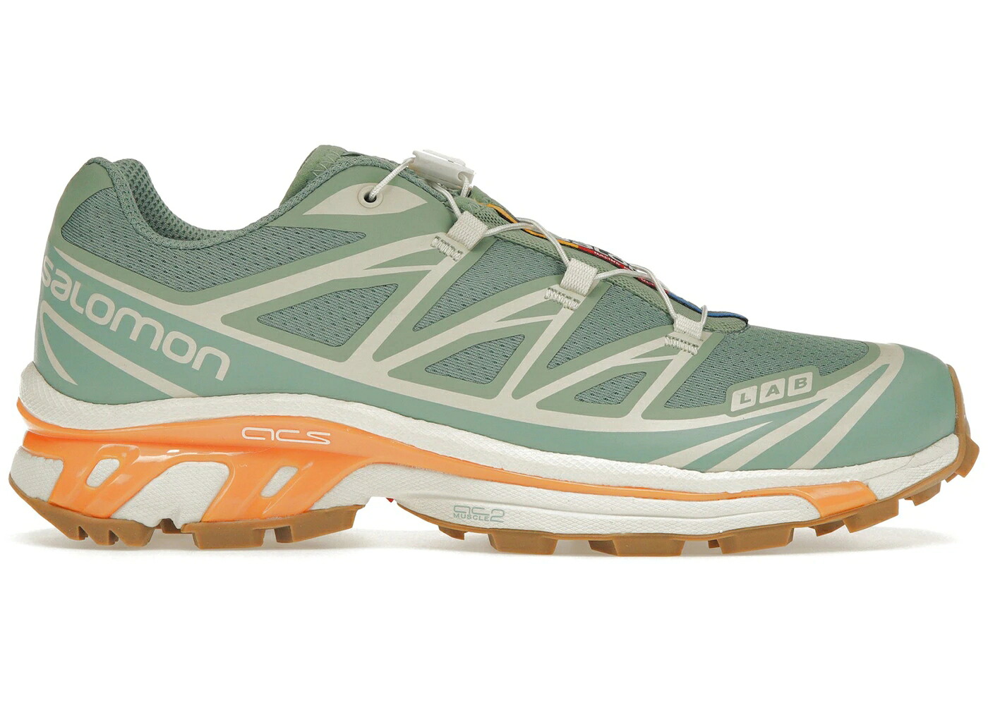 サロモン 緑 緑であること 橙 オレンジ色 スニーカー メンズ SALOMON XT-6 GRANITE GREEN BLAZING ORANGE / GRANITE GREEN AQUIFER BLAZING