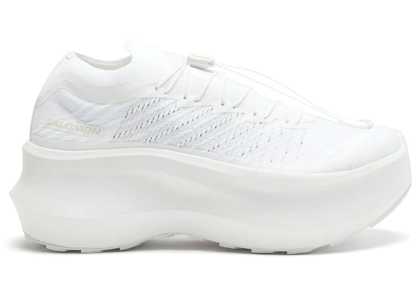 サロモン 白色 ホワイト コムデギャルソン スニーカー メンズ SALOMON PULSAR PLATFORM COMME DES GARCONS WHITE / WHITE WHITE｜スニケス