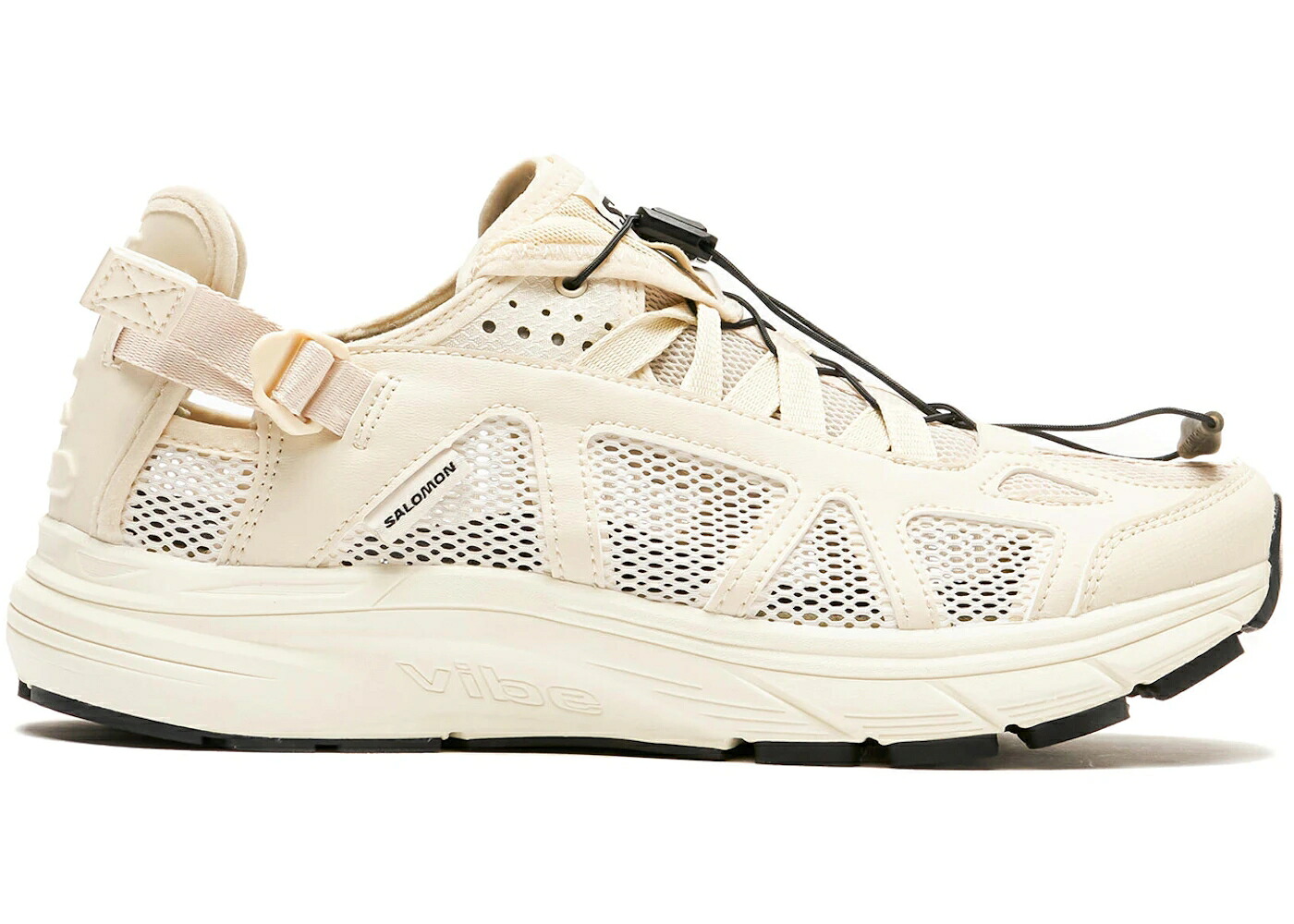 サロモン なめし革 黒いこと 黒いこと スニーカー メンズ SALOMON TECHSONIC LEATHER ADVANCED ALMOND MILK VANILA / ALMOND MILK VANILA BLACK