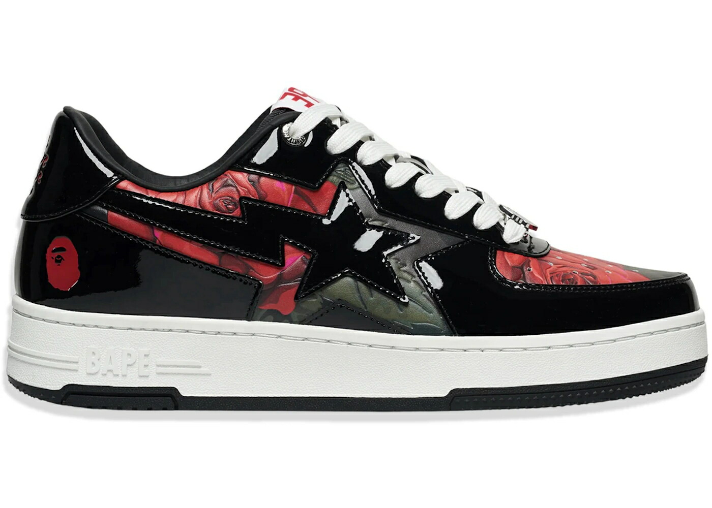 ベイプ アイコン クラブ 黒色 ブラック 赤 レッド スニーカー メンズ BAPE A BATHING APE STA ICON ANTI SOCIAL CLUB BLACK / BLACK RED
