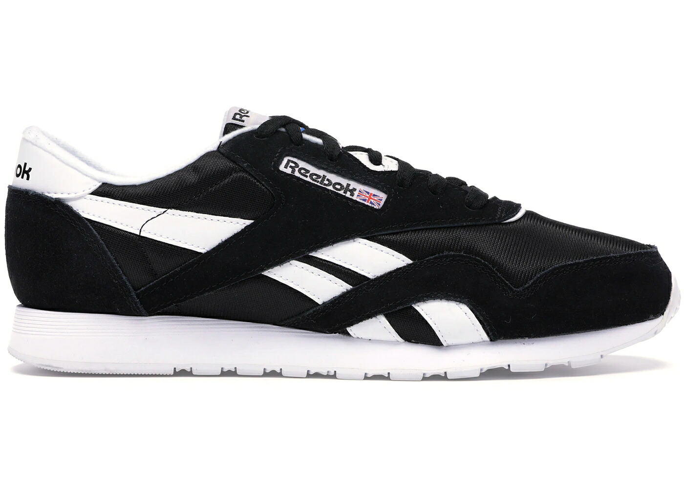 リーボック クラシック ナイロン 黒色 ブラック 白色 ホワイト スニーカー メンズ REEBOK CLASSIC NYLON BLACK / BLACK WHITE｜スニケス