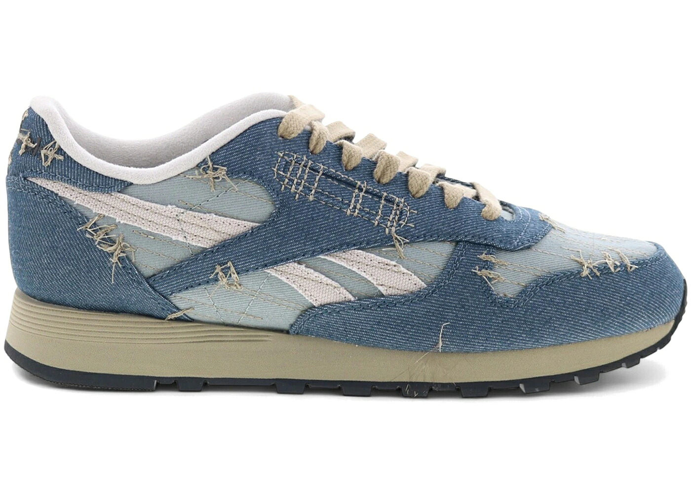 リーボック クラシック レザー 青色 ブルー 灰色 グレー ナイト スニーカー メンズ REEBOK CLASSIC LEATHER OBSIDIAN SASHIKO / HOOPS BLUE ASTRAL GREY NIGHT