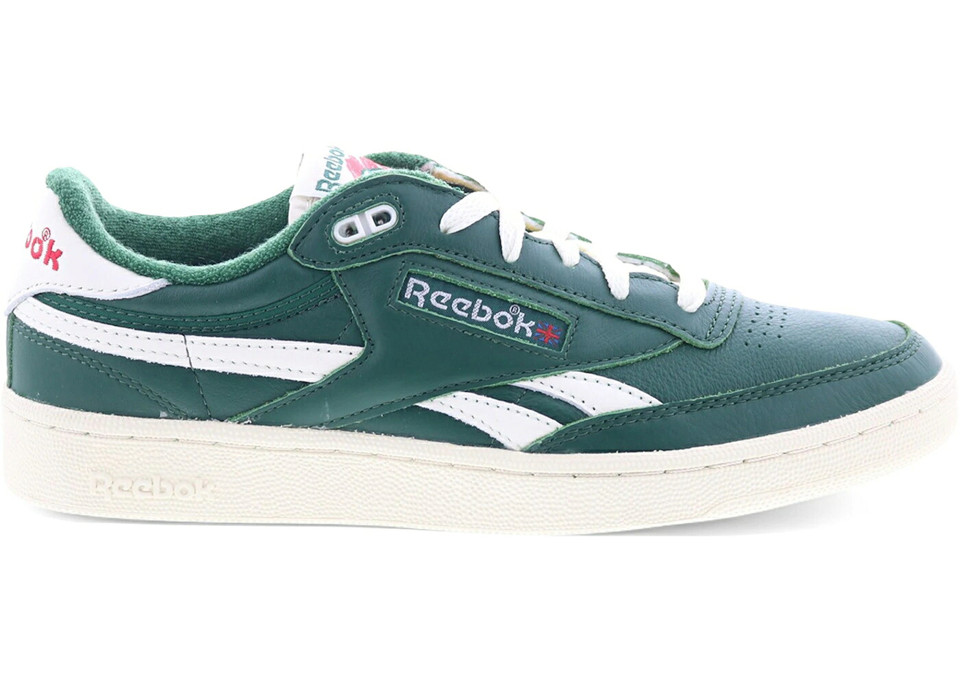 リーボック クラブ 緑 グリーン スニーカー メンズ REEBOK CLUB C REVENGE DARK GREEN CHALK / DARK GREEN CHALK NEON CHERRY｜スニケス
