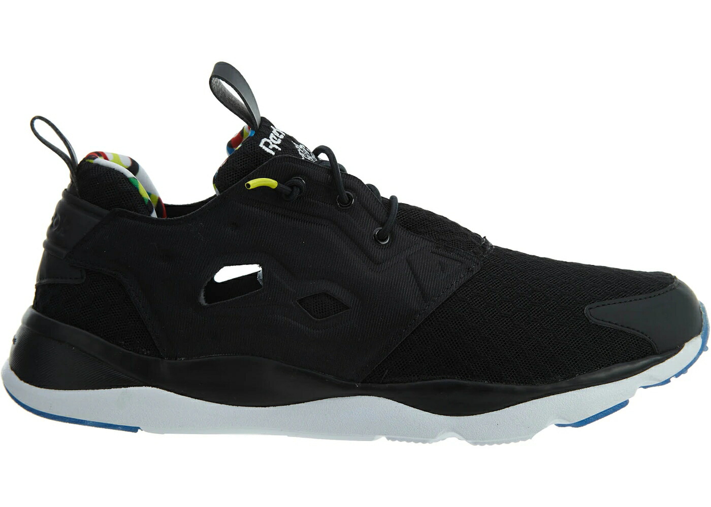 リーボック 黒色 ブラック 白色 ホワイト スニーカー メンズ REEBOK FURYLITE BF BLACK WHITE BGHTYELLOW / BLACK WHITE BGHTYELLOW