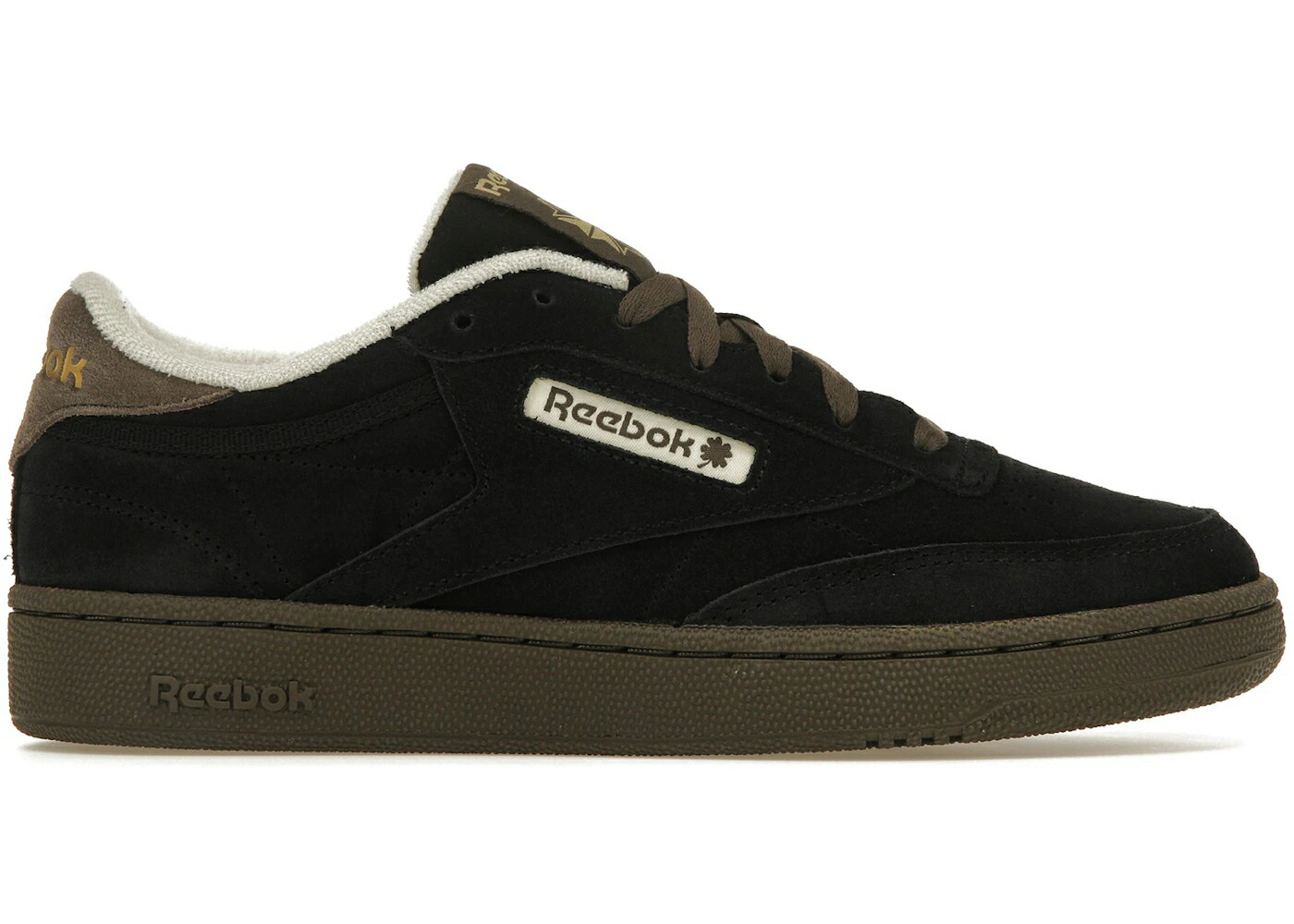 リーボック クラブ コア 黒色 ブラック 黄色 イエロー END. スニーカー メンズ REEBOK CLUB C 85 STOUT / CORE BLACK GROUT PALE YELLOW