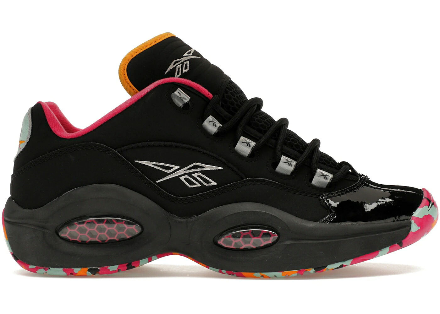 リーボック 問い合わせ 黒いこと 黒いこと サクラ色 スニーカー メンズ REEBOK QUESTION LOW ALIVE WITH COLOR / BLACK PURSUIT PINK PIXEL MINT