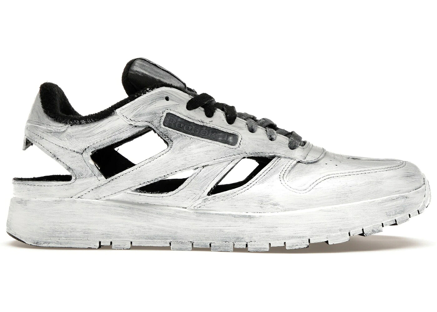 リーボック 古典派音楽 なめし革 黒いこと 黒いこと 白いこと 白いこと スニーカー メンズ REEBOK CLASSIC LEATHER TABI DECORTIQUE LOW MAISON MARGIELA BIANCHETTO / BLACK BLACK FOOTWEAR WHITE HAND