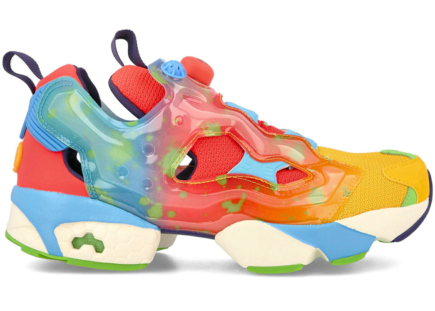 リーボック 黄味がかった 黄色 青味 青み インスタポンプフューリー スニーカー メンズ REEBOK INSTAPUMP FURY OG JELLY BELLY / RETRO YELLOW NEON CHERRY BLUE
