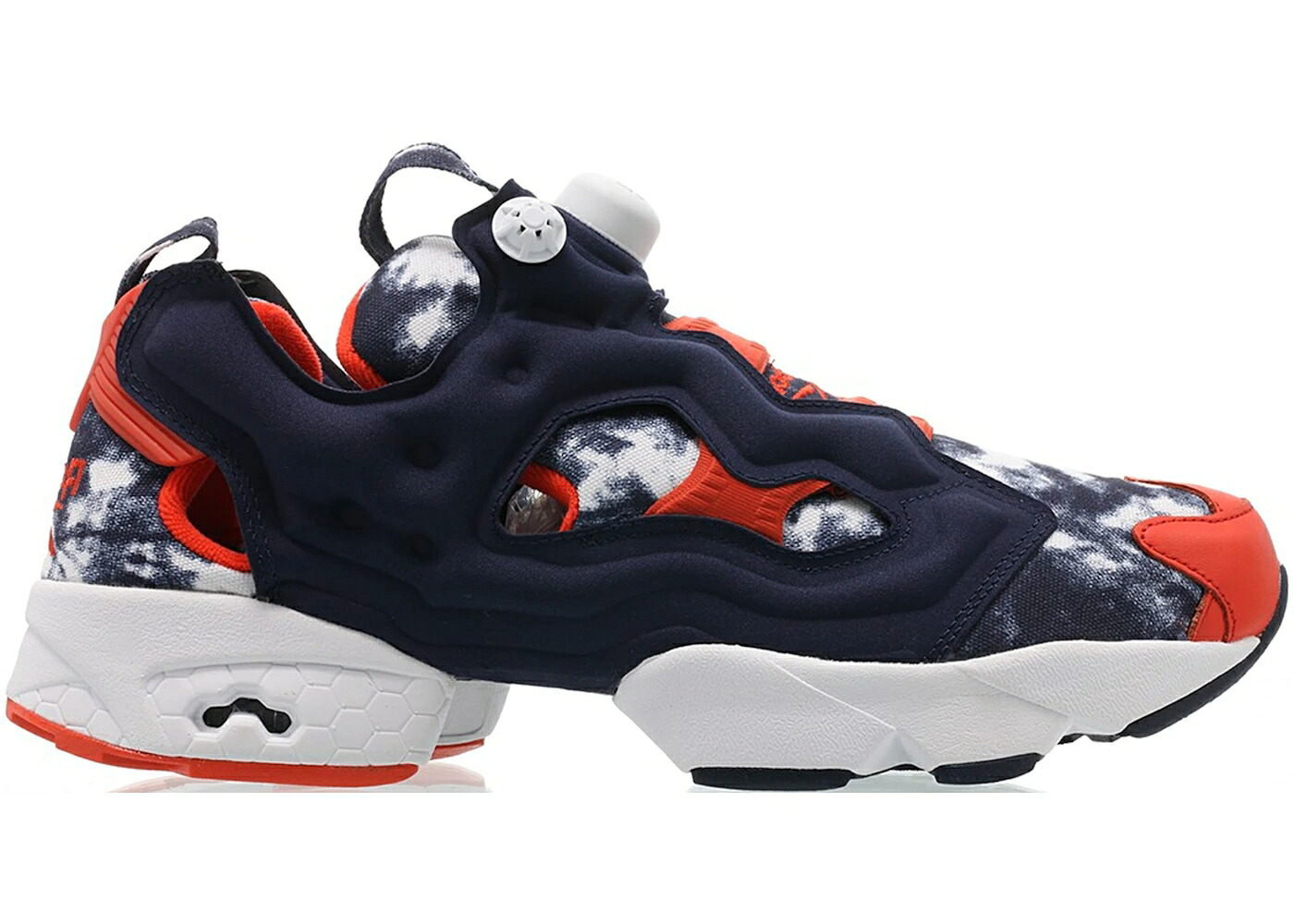 リーボック ジーンズ 紺色 米国海軍 白いこと 白いこと インスタポンプフューリー スニーカー メンズ REEBOK INSTAPUMP FURY ATMOS BLEACHED DENIM / COLLEGIATE NAVY CAROTENE WHITE