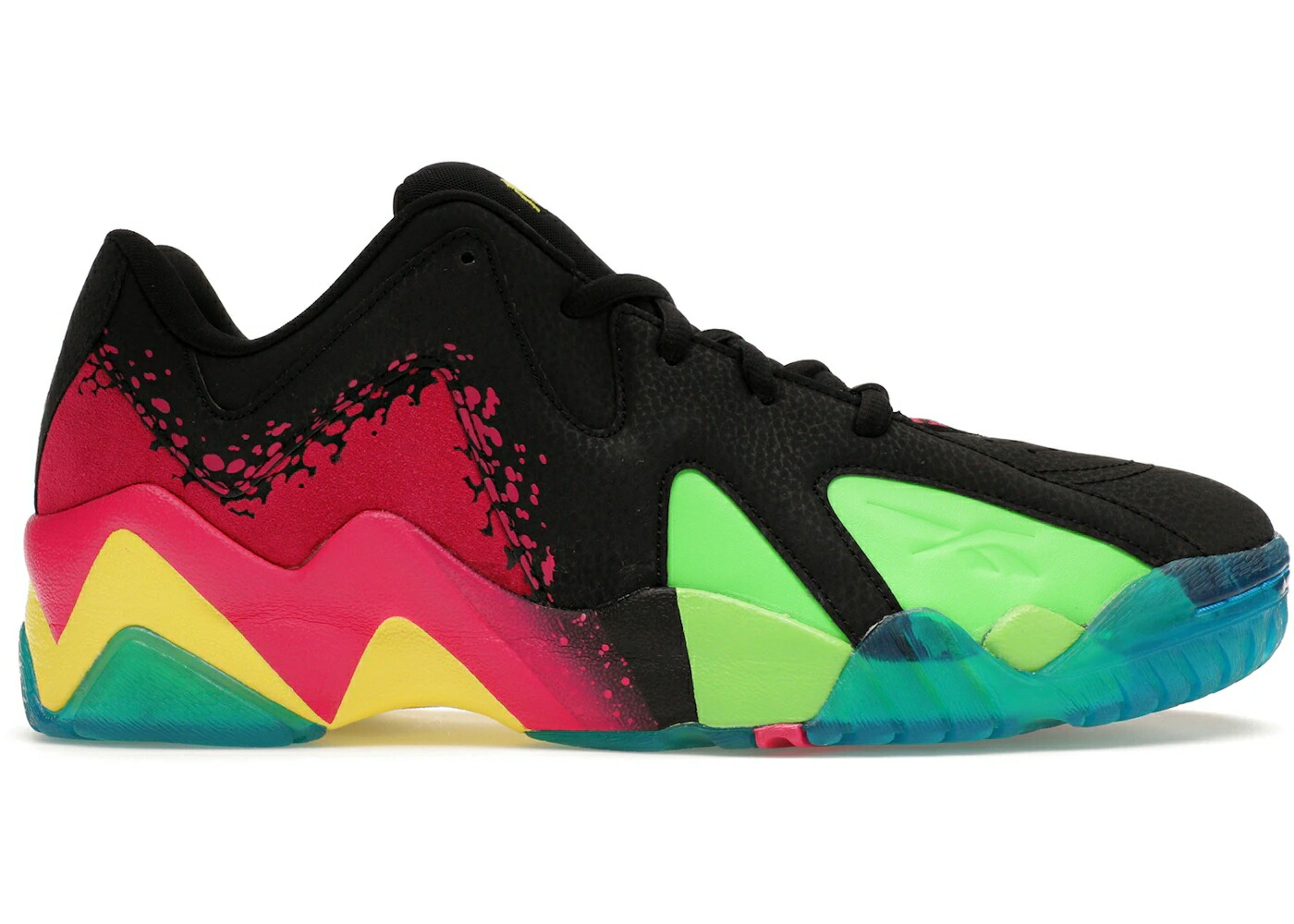 リーボック カミカゼ 黒いこと 黒いこと サクラ色 菩提樹 スニーカー メンズ REEBOK KAMIKAZE II LOW NERF NERFOOP / BLACK PROUD PINK SOLAR LIME