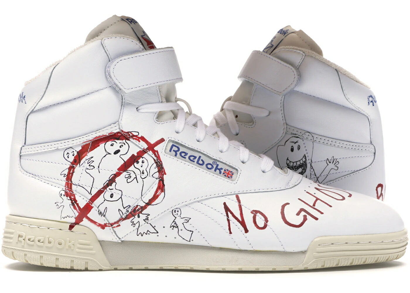 リーボック ベイト ビンテージ ヴィンテージ 白色 ホワイト スニーカー メンズ REEBOK EX-O-FIT CLEAN HI BAIT X GHOSTBUSTERS STRANGER THINGS VINTAGE / CHALK WHITE PAPER WHITE ROYAL|スニケス