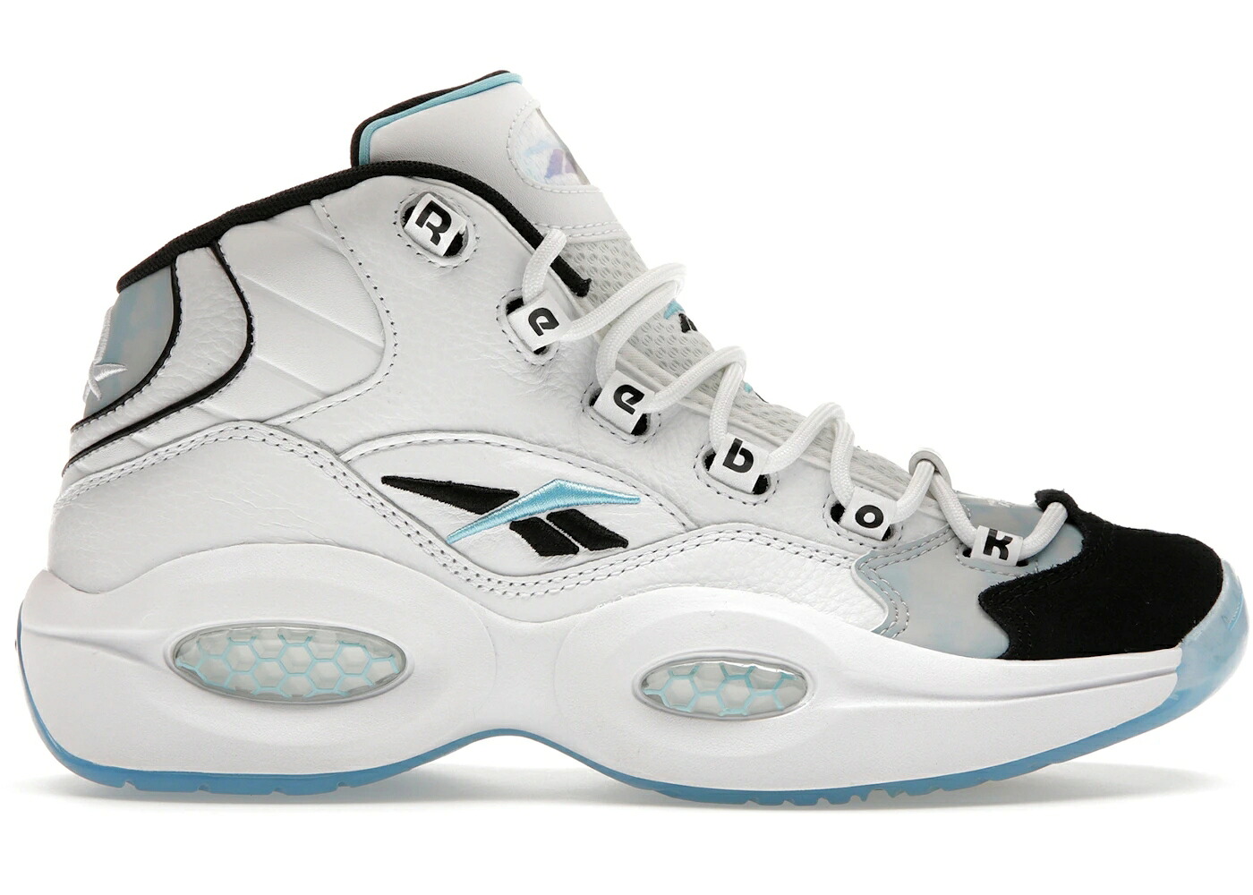 リーボック クエスチョン ミッド 白色 ホワイト コア 黒色 ブラック クエスチョンミッド スニーカー メンズ REEBOK QUESTION MID DOUBLE TOE ANUEL AA / FOOTWEAR WHITE CORE BLACK｜スニケス 38,415円