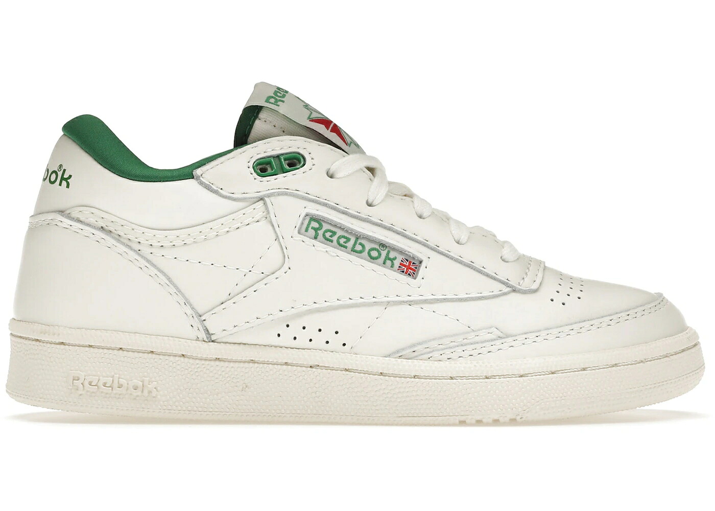 リーボック クラブ ミッド クラシック 緑 グリーン 白色 ホワイト スニーカー メンズ REEBOK CLUB C MID II CHALK CLASSIC GREEN / CHALK GLEN GREEN CLASSIC WHITE