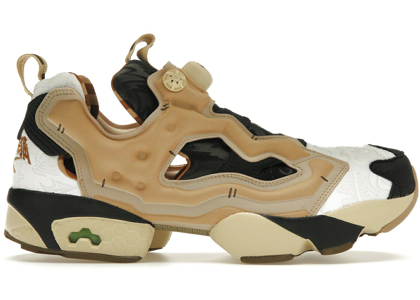 リーボック 白いこと 白いこと 黒いこと 黒いこと インスタポンプフューリー スニーカー メンズ REEBOK INSTAPUMP FURY KUNG FU PANDA / TAN WHITE BLACK