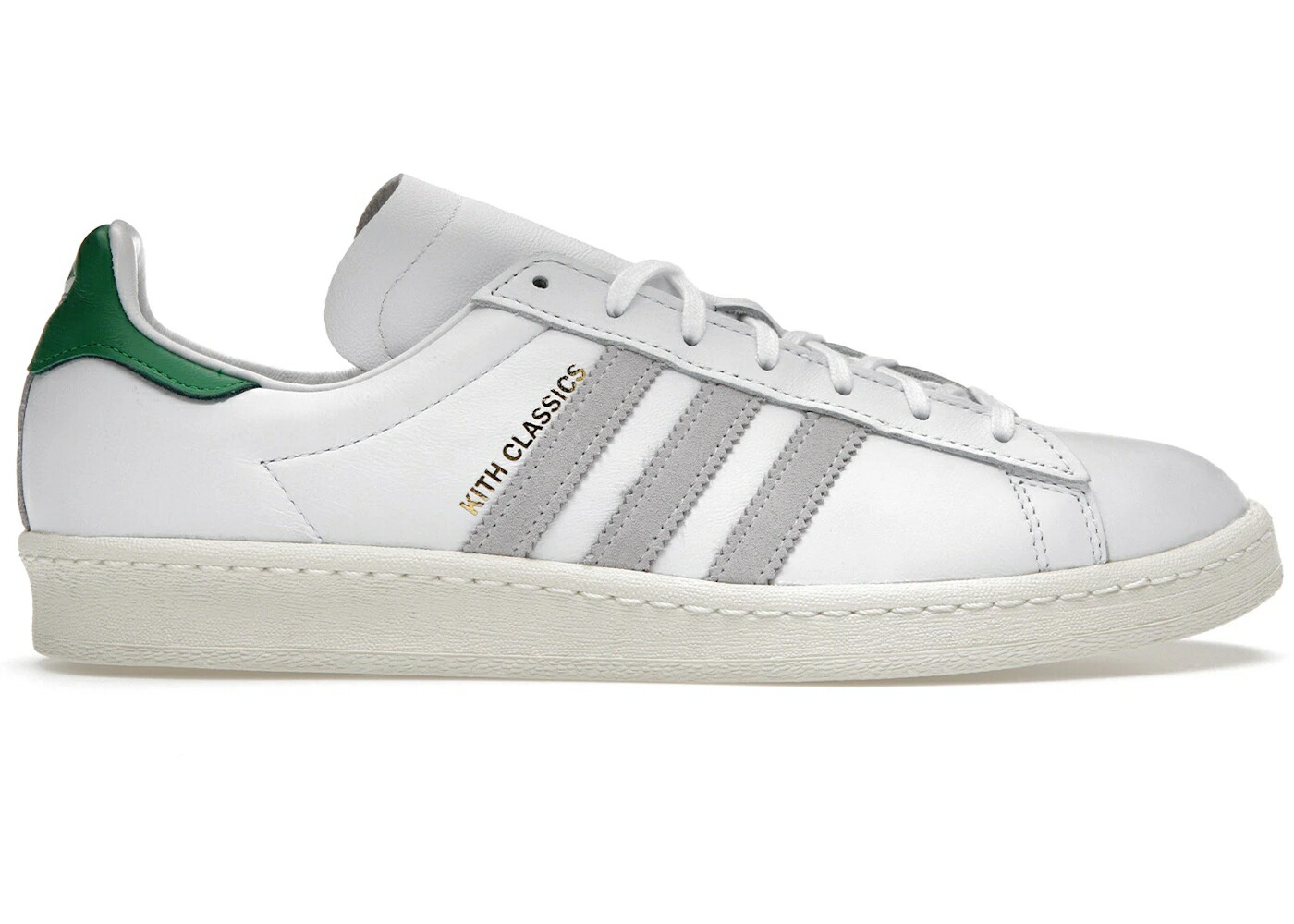 アディダス キャンパス 白色 ホワイト 緑 グリーン ゴールド スニーカー メンズ ADIDAS CAMPUS 80S KITH CLASSICS WHITE GREEN / WHITE FAIRWAY GOLD