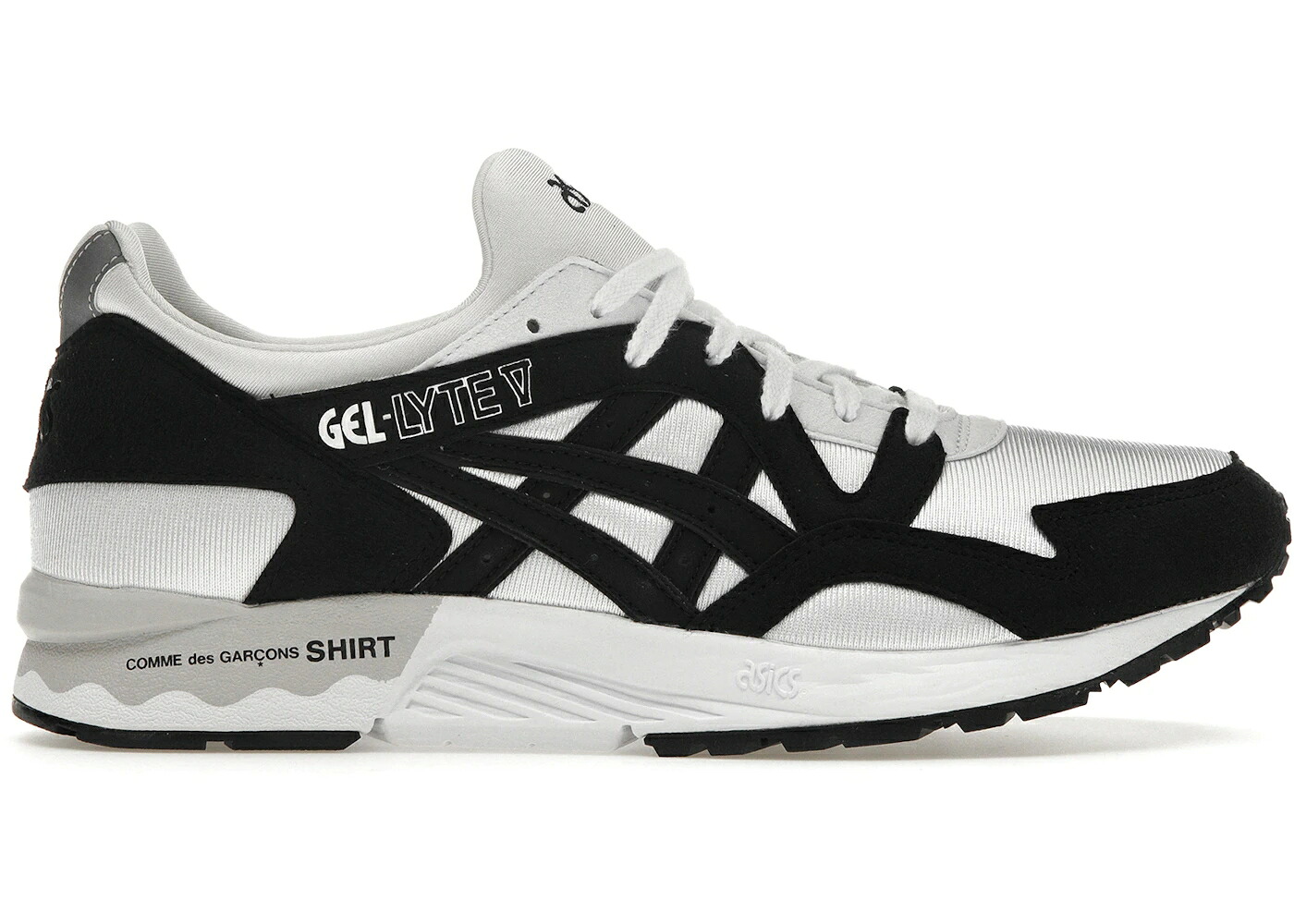 アシックス ゲルライト 白色 ホワイト 黒色 ブラック コムデギャルソン スニーカー メンズ ASICS GEL-LYTE V COMME DES GARCONS SHIRT WHITE / WHITE BLACK|スニケス
