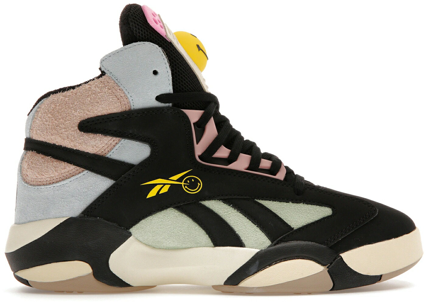 リーボック シャック コア 黒色 ブラック 青色 ブルー シャックアタック スニーカー メンズ REEBOK SHAQ ATTAQ SMILEY / CORE BLACK DREAMY BLUE STINGER
