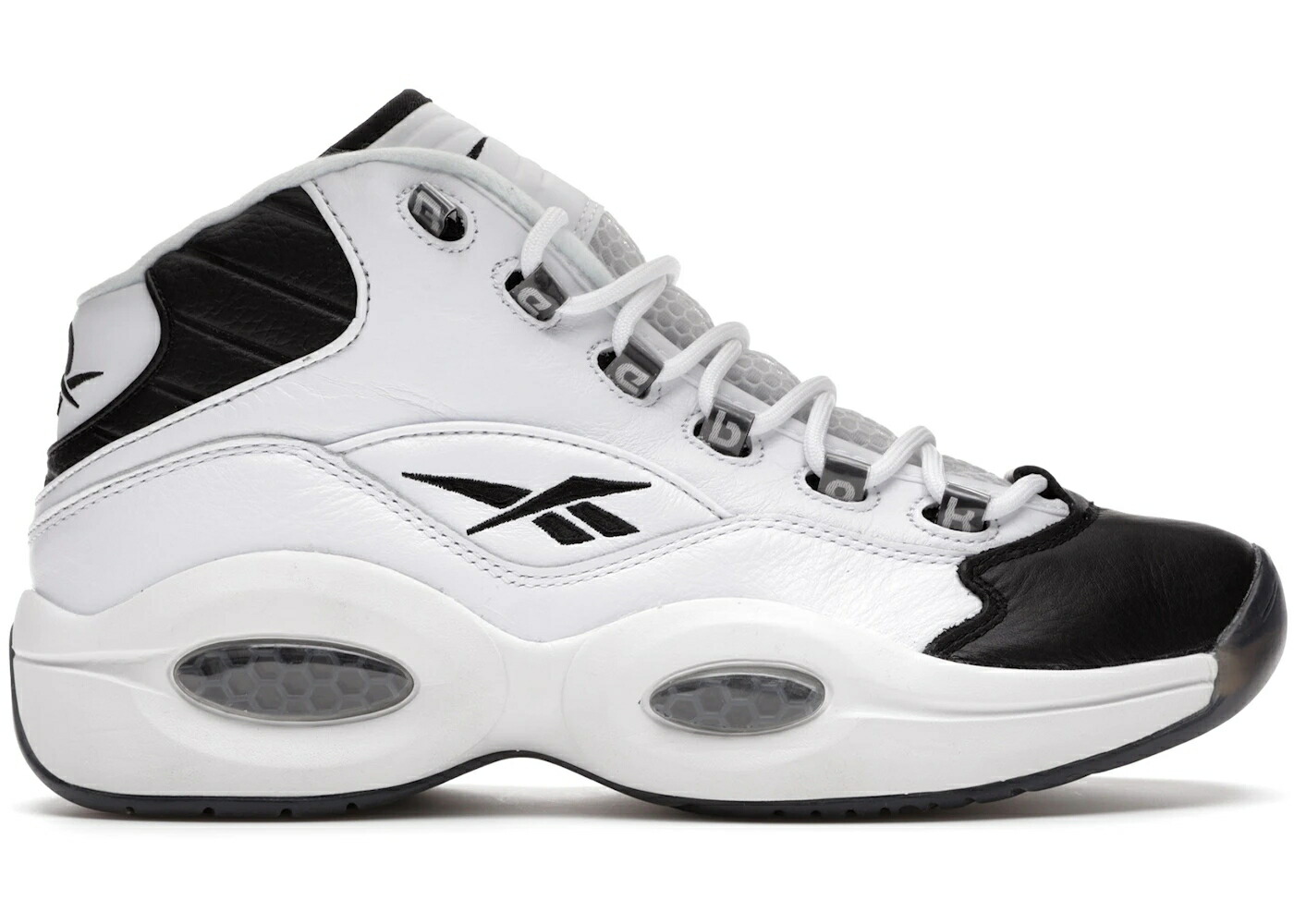 リーボック クエスチョン ミッド 白色 ホワイト 黒色 ブラック クエスチョンミッド スニーカー メンズ REEBOK QUESTION MID WHY NOT US / WHITE BLACK
