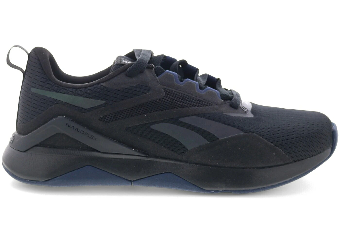 リーボック 黒色 ブラック 灰色 グレー 紺色 ネイビー 2.0 スニーカー メンズ REEBOK NANOFLEX TR BLACK GREY / BLACK GREY 6 VECTOR NAVY|スニケス