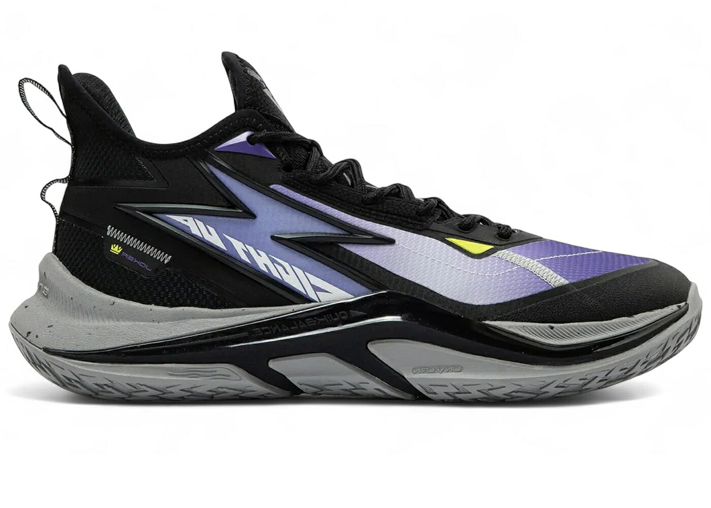黒色 ブラック 紫 パープル 灰色 グレー スニーカー メンズ 361 DEGREES 361 DEGREES LIGHT UP PRM JOKER / BLACK PURPLE GREY
