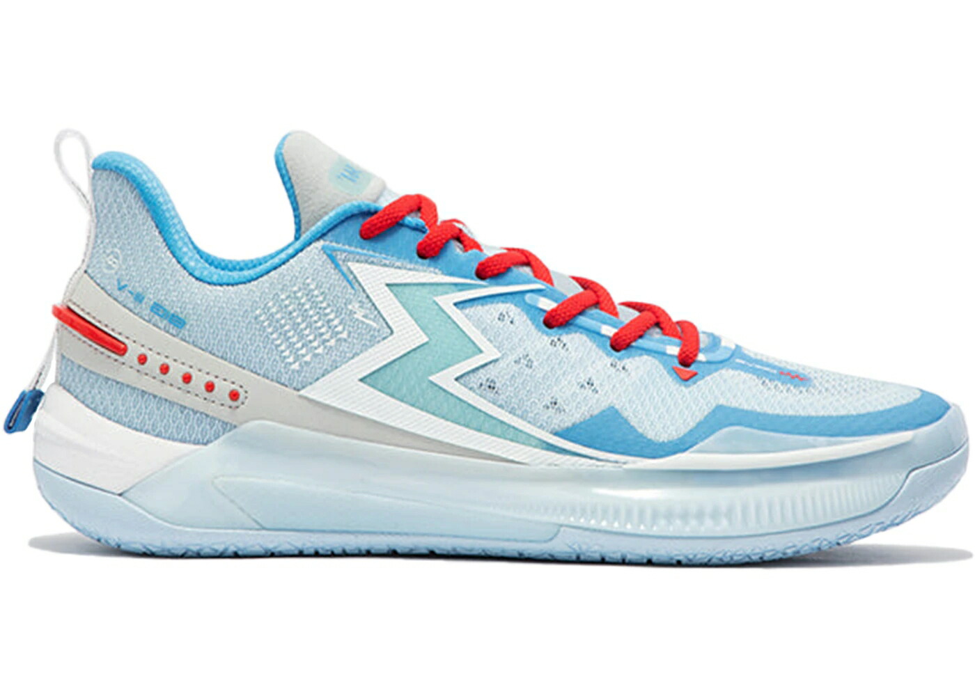 クイック 青色 ブルー 白色 ホワイト 赤 レッド 5.0 スニーカー メンズ 361 DEGREES 361 DEGREES BIG3 QUICK FIREFIGHTER / LIGHT BLUE WHITE RED