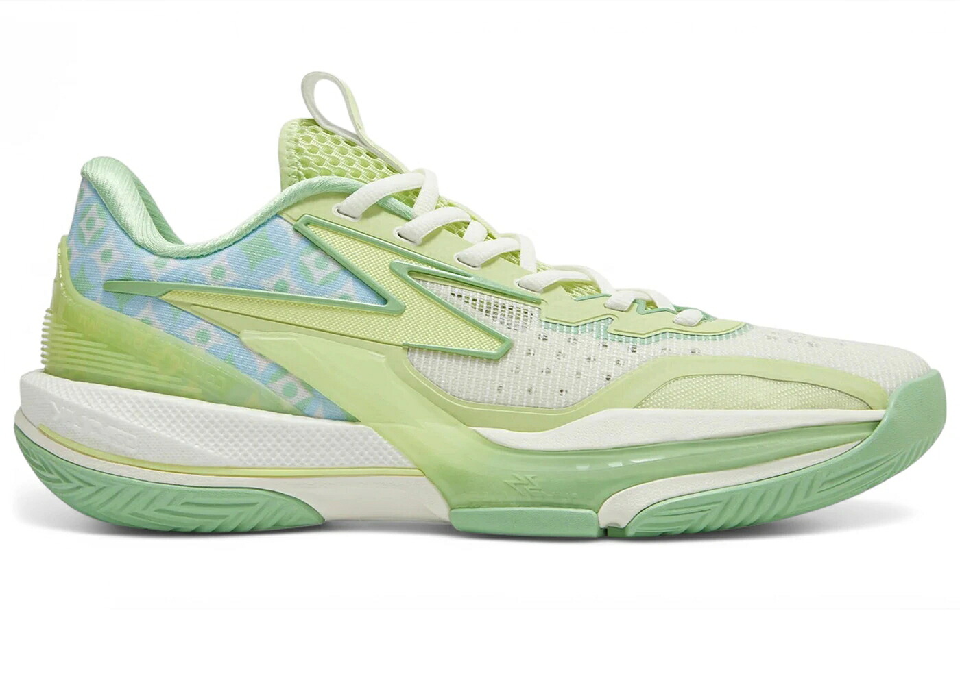 菩提樹 白いこと 白いこと 青味 青色 6.0 スニーカー メンズ 361 DEGREES 361 DEGREES BIG3 ETERNAL BLOOM / LIME WHITE BLUE スニーカー-メンズ靴