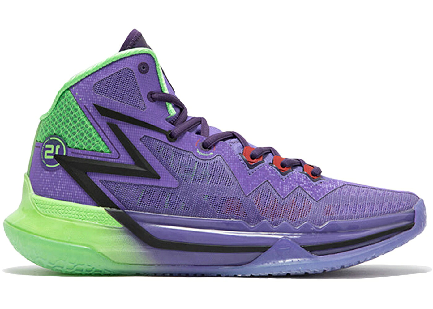紫 パープル 緑 緑であること スニーカー メンズ 361 DEGREES 361 DEGREES BIG3 FUTURE PE JOKER / PURPLE GREEN
