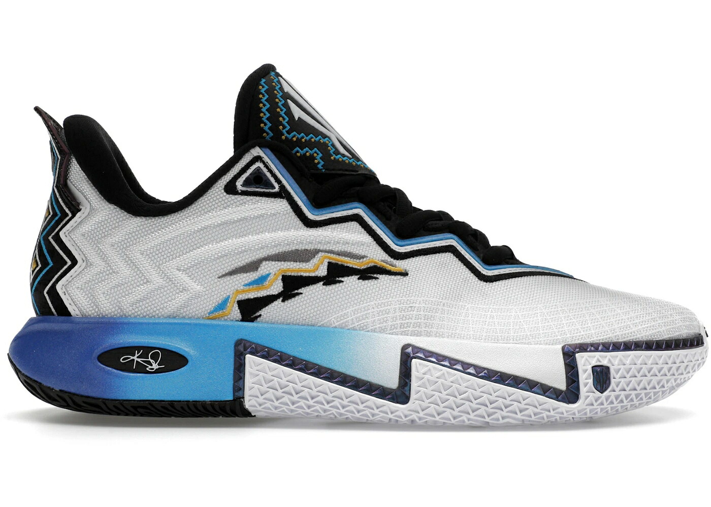 ダラス 白色 ホワイト 黒色 ブラック 青色 ブルー スニーカー メンズ ANTA KAI 2 DALLAS / WHITE BLACK BLUE