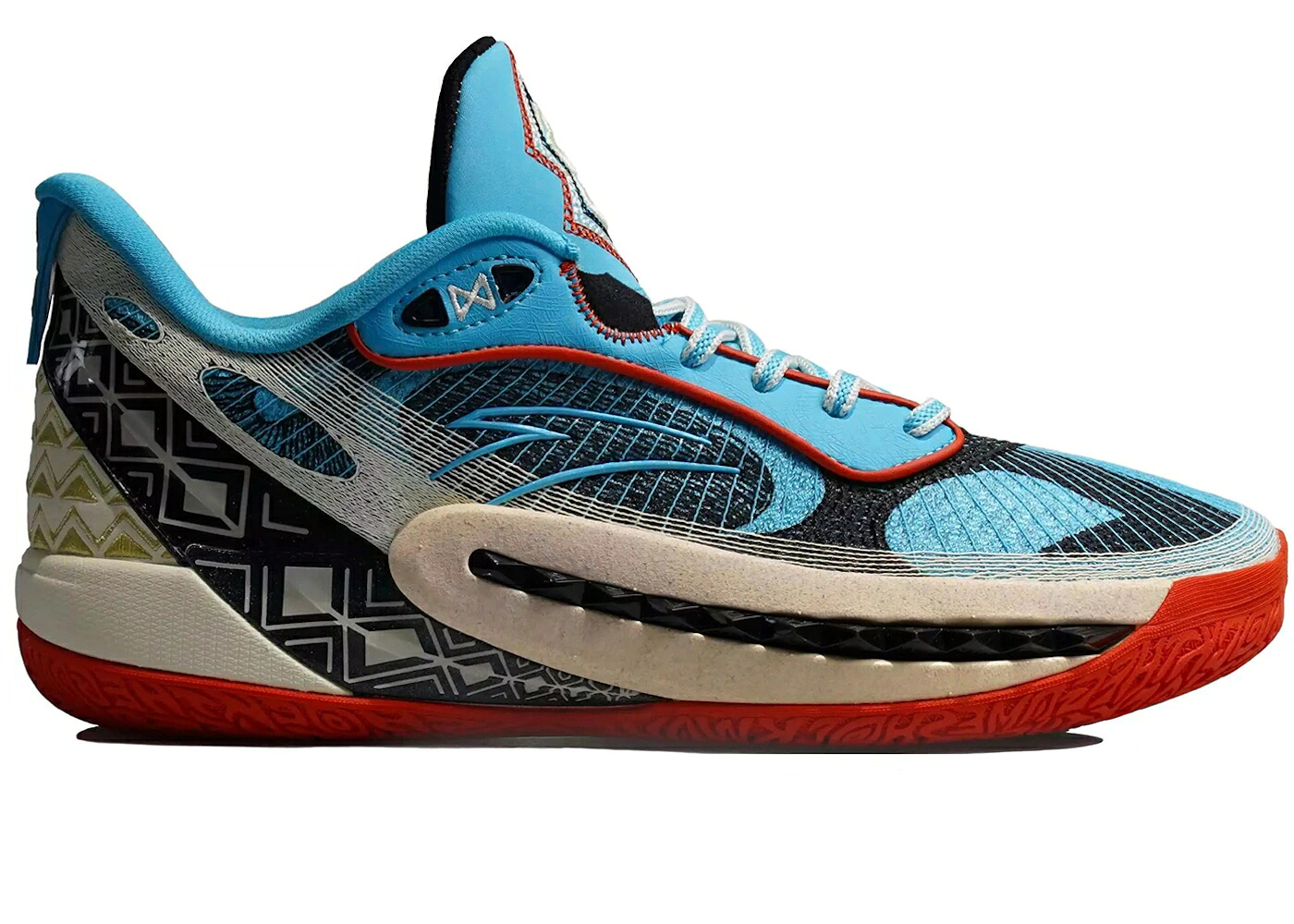 ぼうぜん自失 縮くれる ウェイブ 青味 青み ベージュ 赤 赤いこと スニーカー メンズ ANTA SHOCK WAVE 6 THUNDERBIRDS / BLUE BEIGE RED